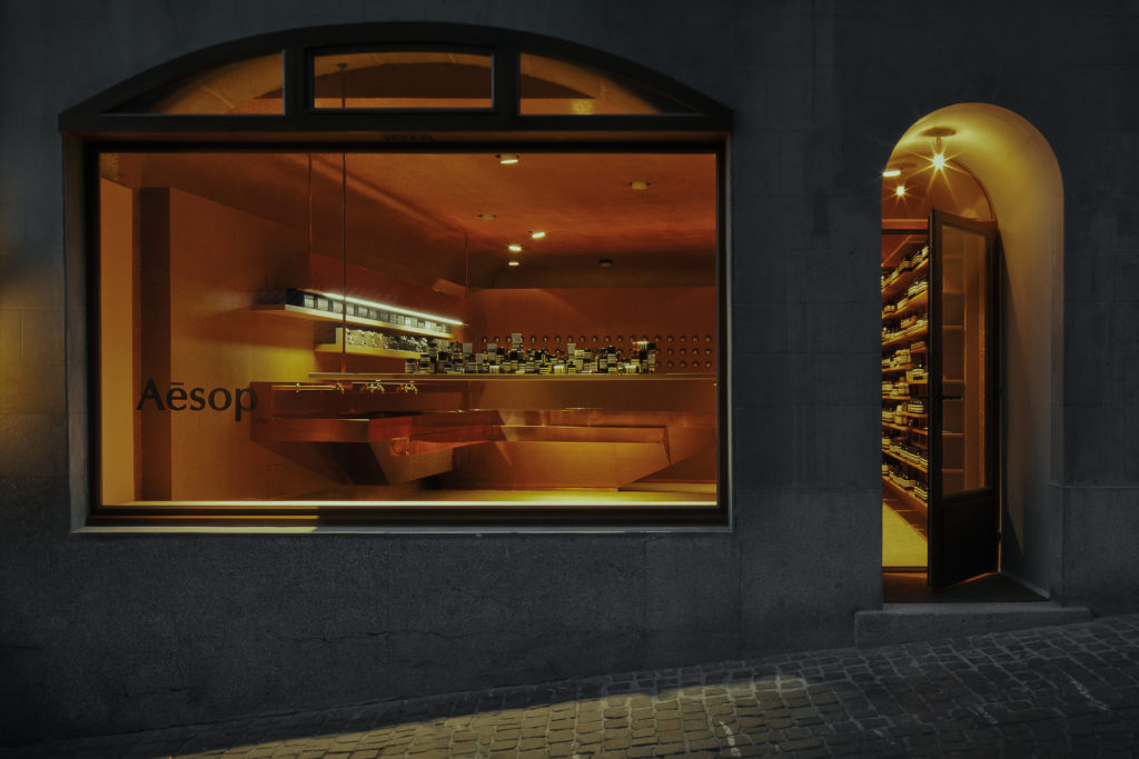 Boutique Aesop de Genève.