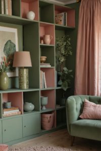 Vert et rose : le duo tendance qui réinvente la décoration intérieure