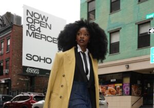 Femme noire avec des cheveux afros. (pinterest)