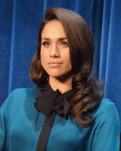 Meghan Markle lors d'un événement promotionnel pour la série télévisée Suits en janvier 2013
